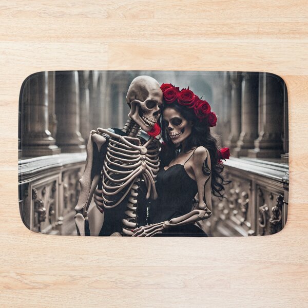 Item preview, Skeleton wedding with red roses designed and sold by GothicRubette.