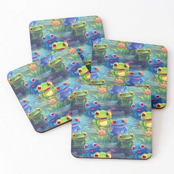 Item preview, Cute Colorful Frogs designed and sold by EvokeArtisan.