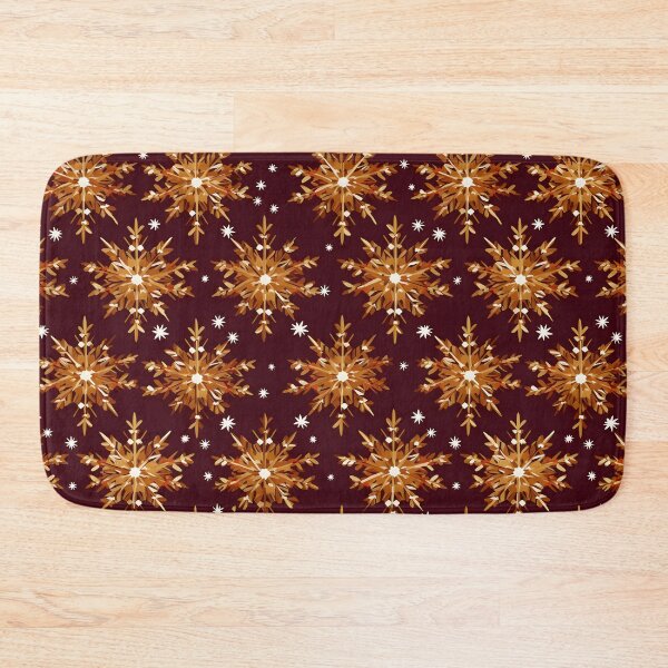 Item preview, Opulent Elegance: Goldleaf Glitter Butterfly and Snowflake Seamless Pattern designed and sold by AlienSkinEyes.
