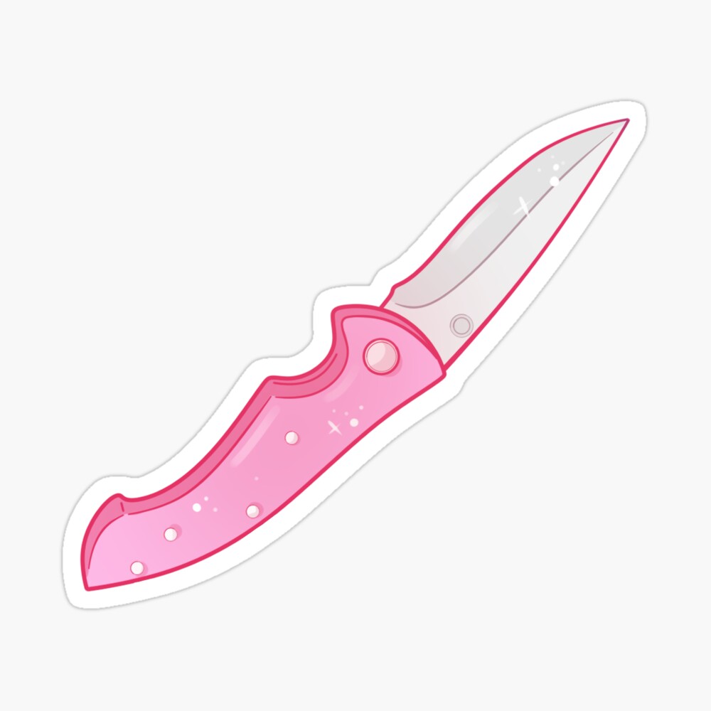 Pink Knife Sticker Sticker for Sale by malimosa