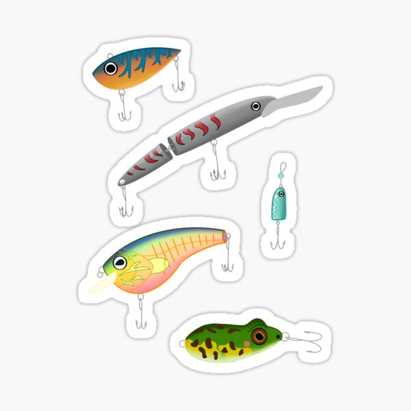 Fishing Lures Sticker for Sale by madiwohl
