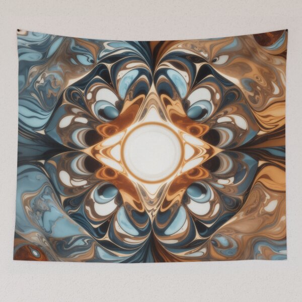 Item preview, Elegance Unveiled: Futuristic Kaleidoscope on Luxurious Marble designed and sold by sadsapiens.