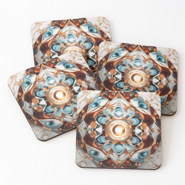 Item preview, Celestial Elegance: Surreal Kaleidoscope Meets Marble Majesty designed and sold by sadsapiens.