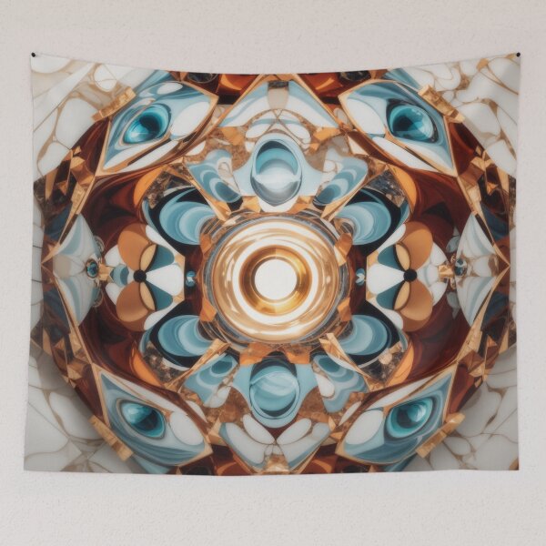 Item preview, Celestial Elegance: Surreal Kaleidoscope Meets Marble Majesty designed and sold by sadsapiens.