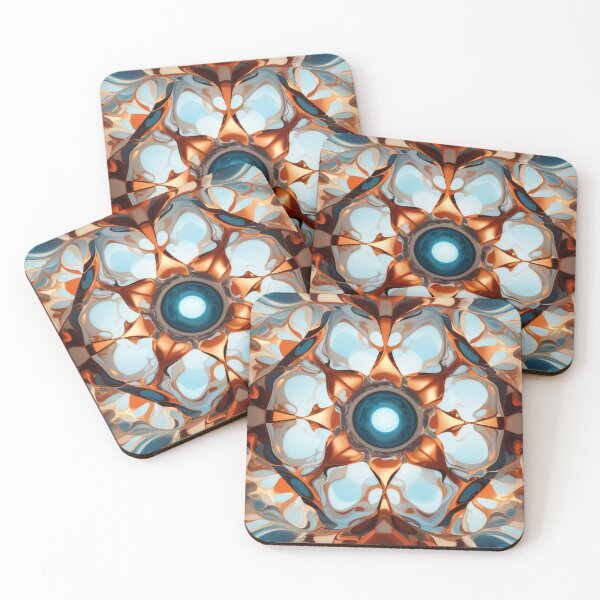 Item preview, Whimsical Kaleidoscope: Futuristic Flourish on Luxe Marble designed and sold by sadsapiens.