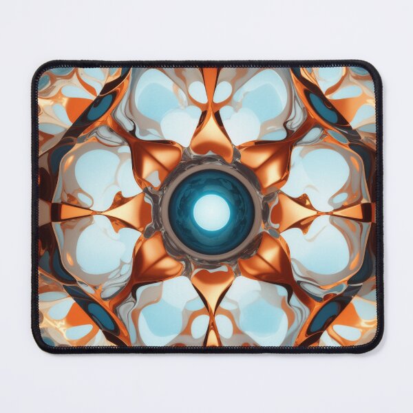 Item preview, Whimsical Kaleidoscope: Futuristic Flourish on Luxe Marble designed and sold by sadsapiens.