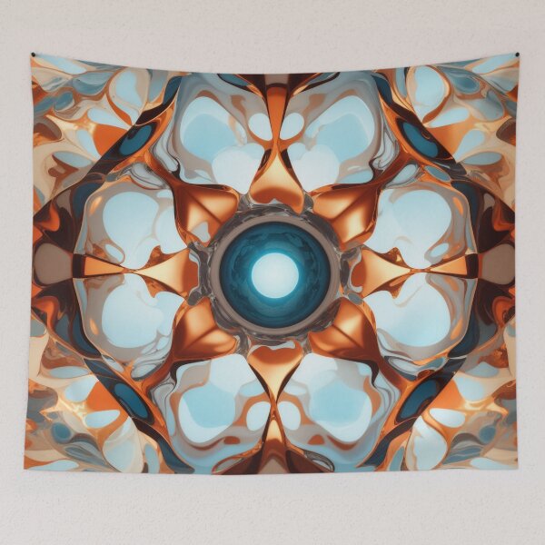 Item preview, Whimsical Kaleidoscope: Futuristic Flourish on Luxe Marble designed and sold by sadsapiens.