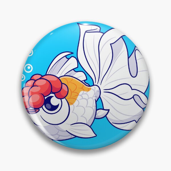 Item preview, Adorable Lionhead Goldfish in Playful Swim designed and sold by hjian8219.