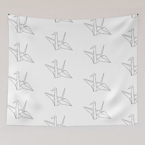 Item preview, Good Luck Origami Paper Crane Sketch designed and sold by vmly.