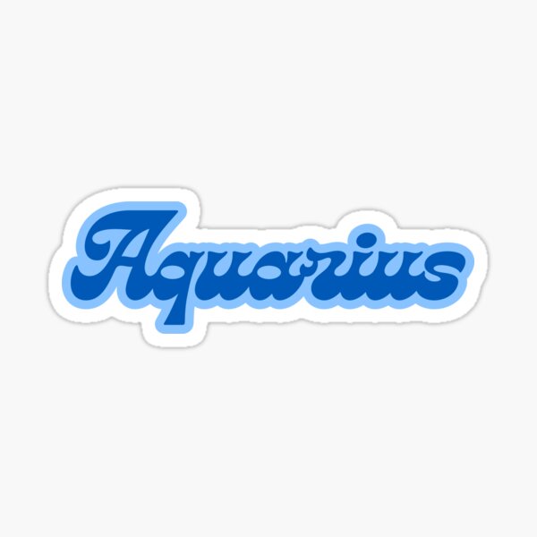 Item preview, Aquarius Blue Script designed and sold by studiosticky330.