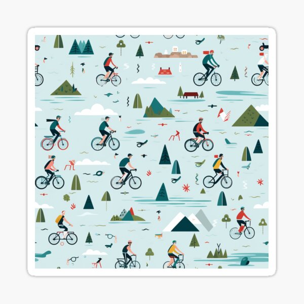 Item preview, Cyclists designed and sold by EvokeArtisan.