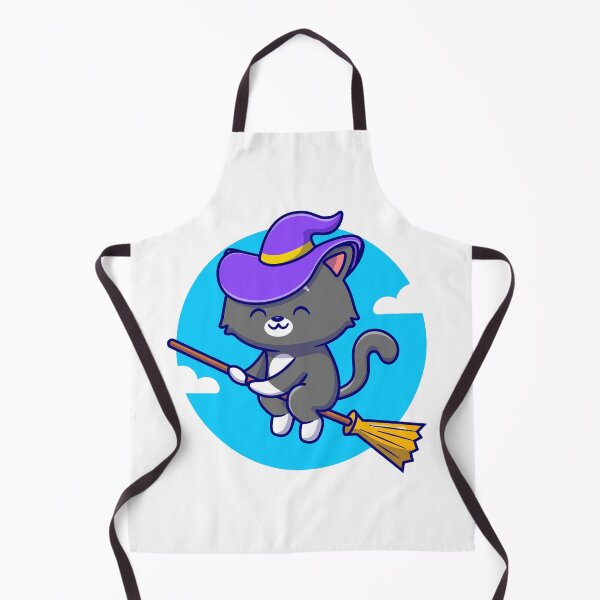 Item preview, Whimsical Journey: Cute Witch Cat on a Magic Broom designed and sold by hjian8219.