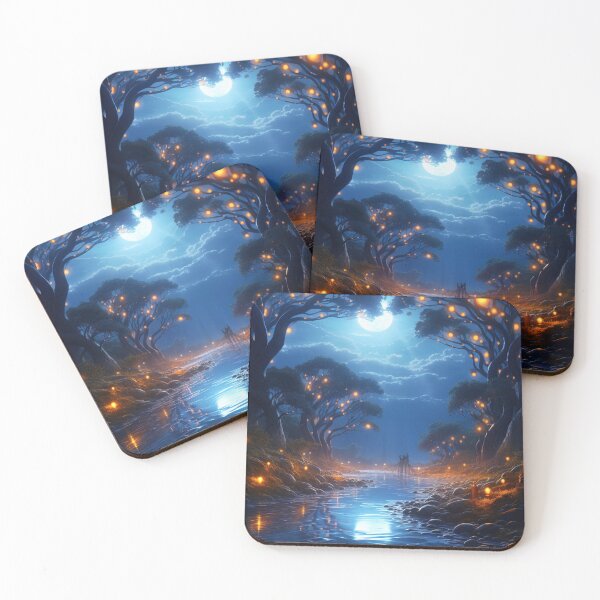 Item preview, Full Moon Over the River designed and sold by Lamarcy.