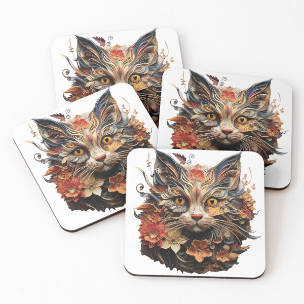 Item preview, Cat of Flowers designed and sold by cooeeman.