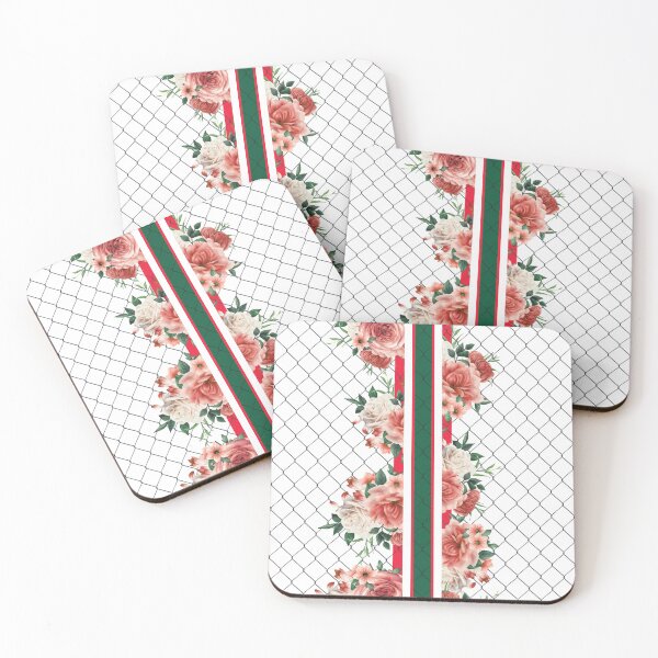 Item preview, stripe, flower, floral, red, green, Christmas, center design designed and sold by mintdiamond21.