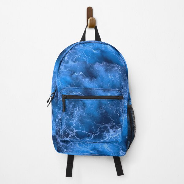 Item preview, Modern Ocean Water Blue Black White Waves Deep designed and sold by WildCanyon.