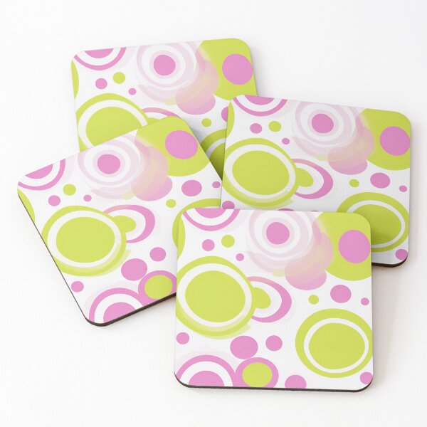 Item preview, Pink and Green Bubble Dot Pattern designed and sold by CraftCartelArt.