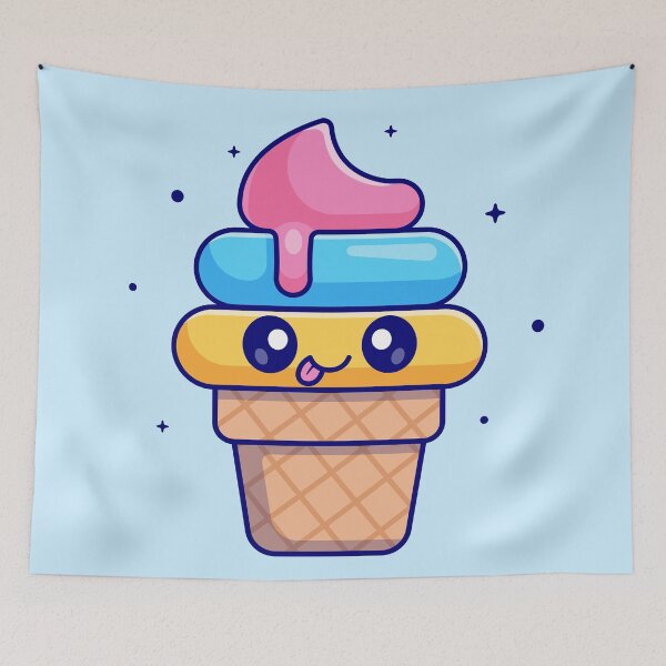 Item preview, Playful Tease: Cute Ice Cream Cone Teasing Cartoon designed and sold by hjian8219.
