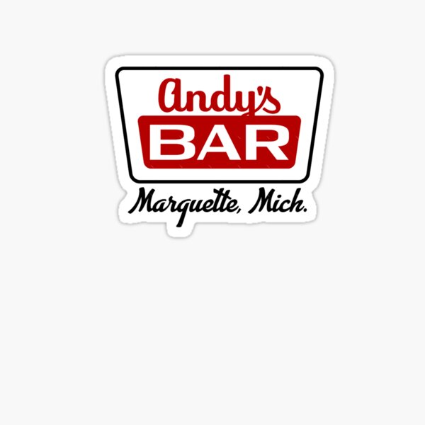 Andy's Bar - Color - Marquette, Mich Logo Vintage Sticker