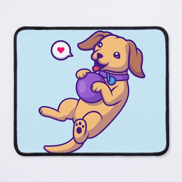 Item preview, Cute dog playing ball cartoon vector designed and sold by hjian8219.