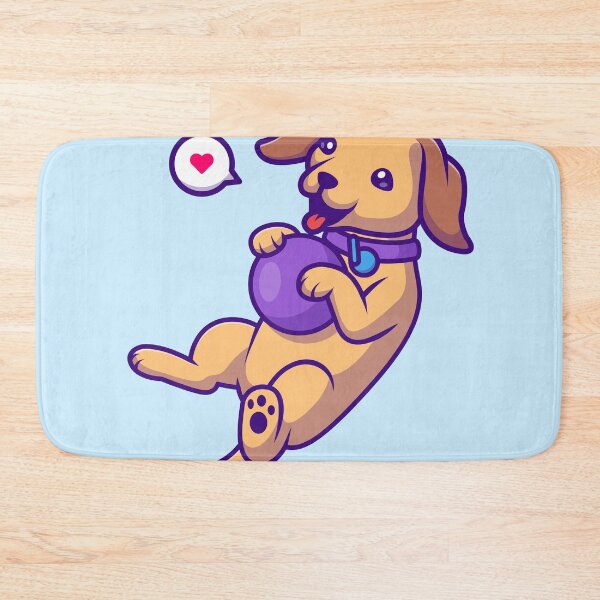 Item preview, Cute dog playing ball cartoon vector designed and sold by hjian8219.