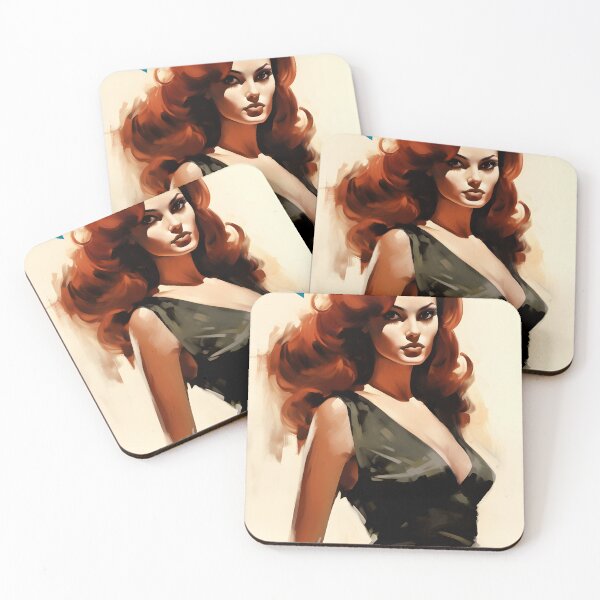 Item preview, Smokin' Redhead (Pulp Style Poster) designed and sold by PULPYFICTIONS.