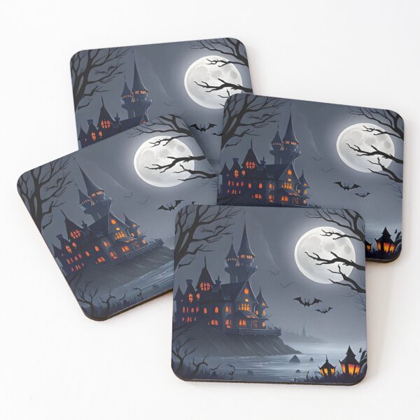 Item preview, Edge Of Darkness - Spooky Waterside House  designed and sold by KimberlyEMaki.