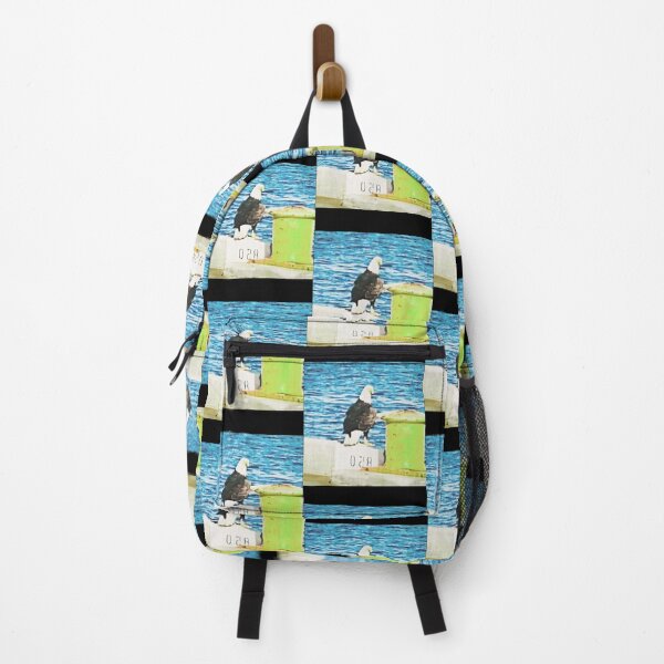 Item preview, Bald Eagle sitting On Pier In Cape Canaveral, FL designed and sold by rayan-hoppzz.