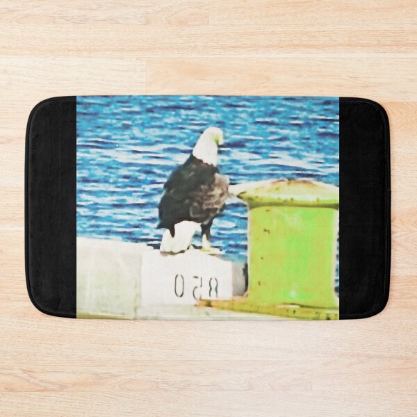 Item preview, Bald Eagle sitting On Pier In Cape Canaveral, FL designed and sold by rayan-hoppzz.