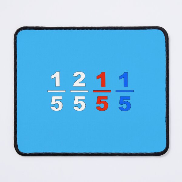 Item preview, One Fifth Two Fifth Red Fifth Blue Fifth Funny Math Humor designed and sold by MaryClarka.