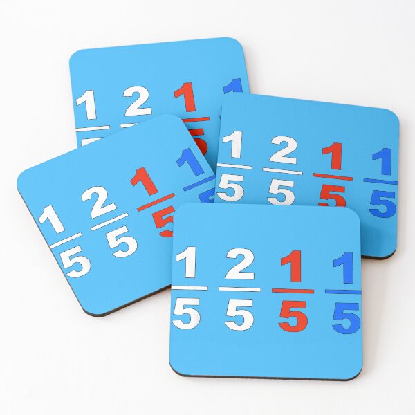 Item preview, One Fifth Two Fifth Red Fifth Blue Fifth Funny Math Humor  designed and sold by MaryClarka.