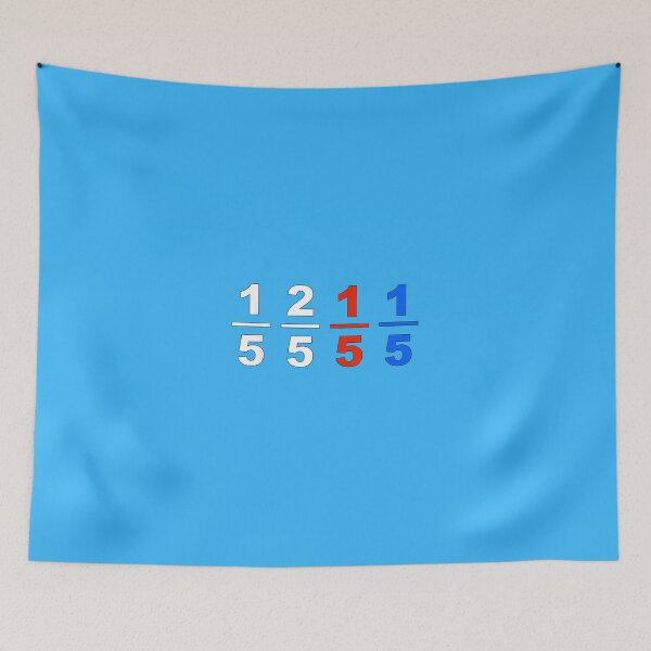 Item preview, One Fifth Two Fifth Red Fifth Blue Fifth Funny Math Humor  designed and sold by MaryClarka.
