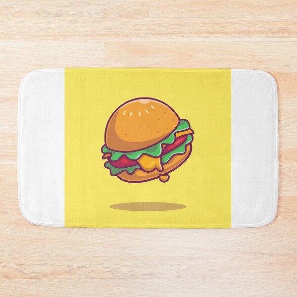 Item preview, Cheesy Delight: Cartoon Burger Icon Illustration designed and sold by hjian8219.