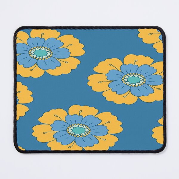 Item preview, yellow flower in blue designed and sold by anieschiefe.