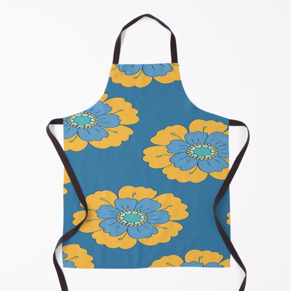 Item preview, yellow flower in blue designed and sold by anieschiefe.