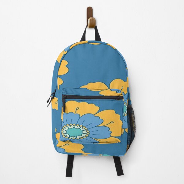 Item preview, yellow flower in blue designed and sold by anieschiefe.