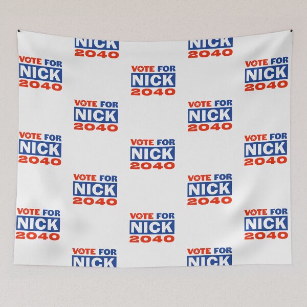 Item preview, Vote For Nick 2040 Baseball ¾ Sleeve  designed and sold by Bansyburli.