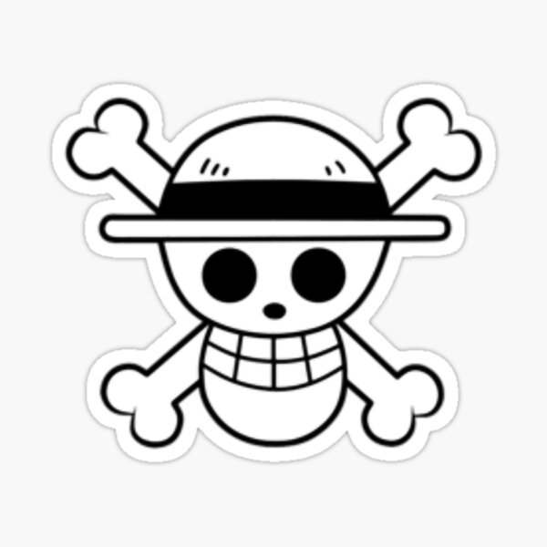 Sticker avec l'œuvre « One piece - Logo » de l'artiste Yzertaa