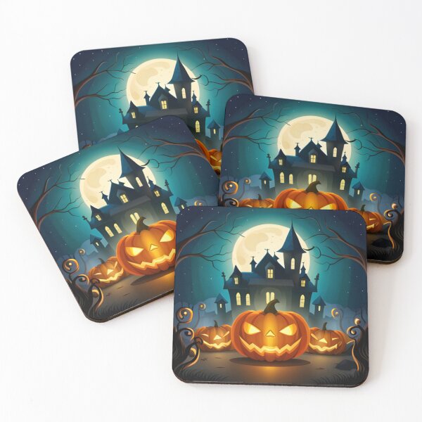 Item preview, Ghoulish Glow - Pumpkin And Haunted House Halloween  designed and sold by GregorySAlston.