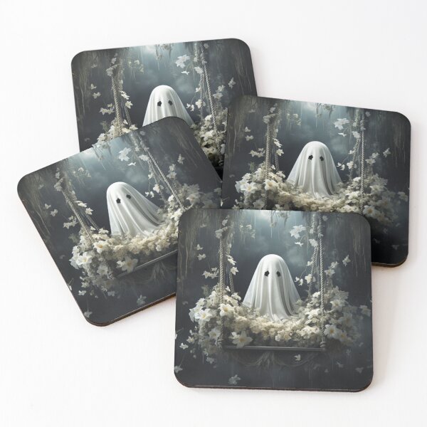 Item preview, Floral Ghost On The Swing In Forest Halloween Gothic  designed and sold by HiramSGonyea.