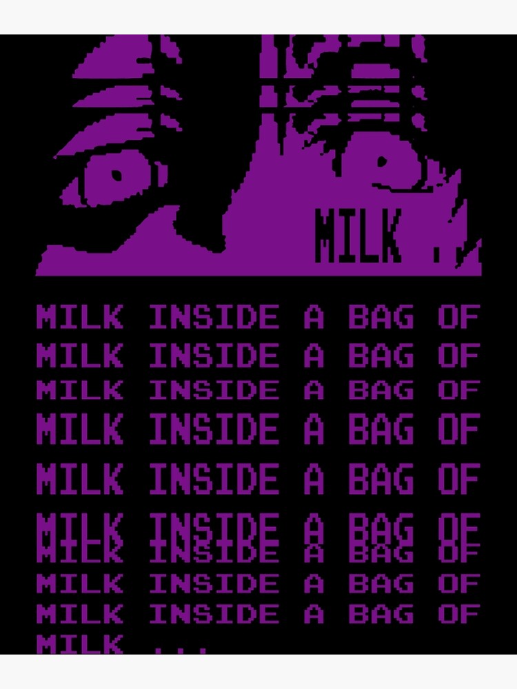 Milk inside a bag of milk Poster for Sale by GuyCosta Redbubble
