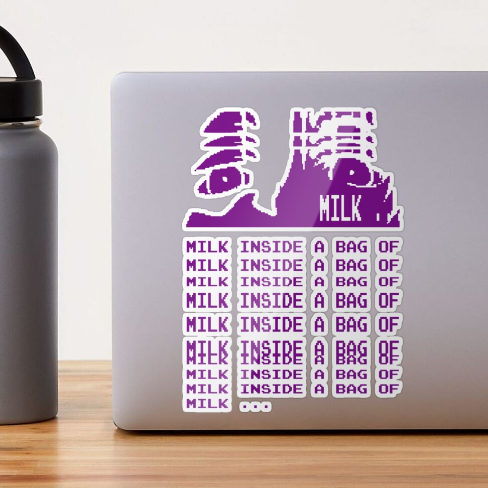 Milk inside a bag of milk Sticker for Sale by GuyCosta Redbubble - Main Image