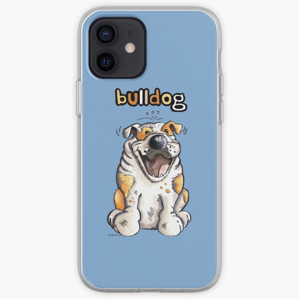 Lachende Englische Bulldogge Iphone Hulle Cover Von Modartis Redbubble