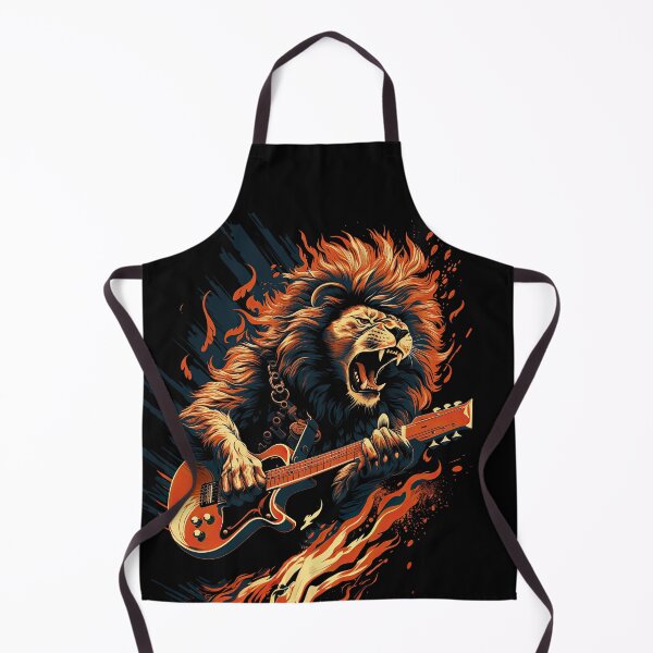 Item preview, Roaring Rhythms Collection: Unleash the Wild with Lion Guitarist Apparel and Homeware designed and sold by ThePurpleMelon.