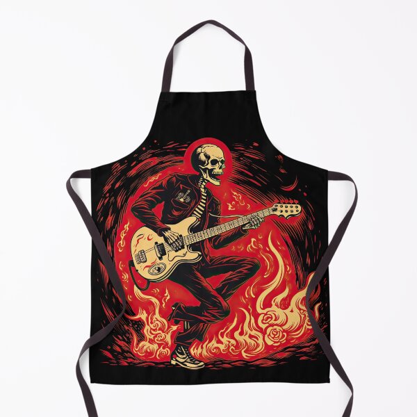 Item preview, Flaming Riffs & Elegance: The Skeleton Rockstar Guitar Collection designed and sold by ThePurpleMelon.