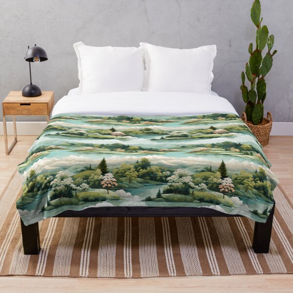 Item preview, Fantasy Landscapes Lake Pattern 1 designed and sold by DigitalPatternx.