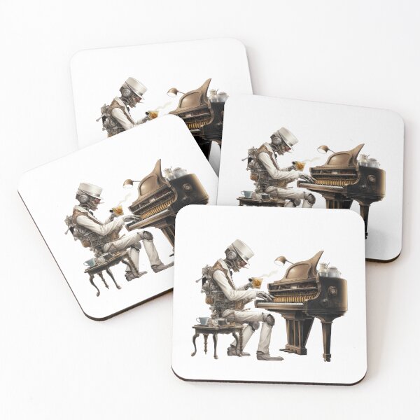 Item preview, Steam Powered Jazz Cafe Band Piano designed and sold by SteamJazzCafe.