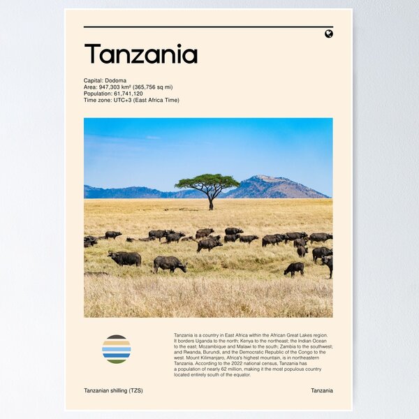 Item preview, Visit Tanzania (Travel poster) designed and sold by RabbitK.