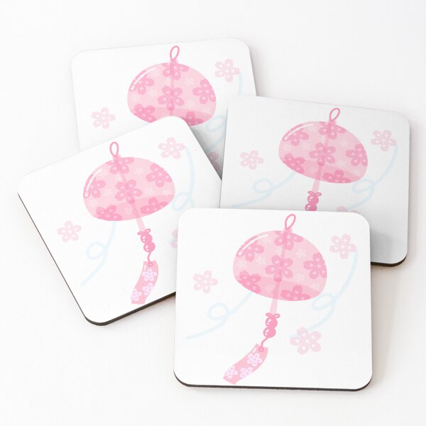 Item preview, cute kawaii japanese wind chime pink sakura designed and sold by Narukuku.