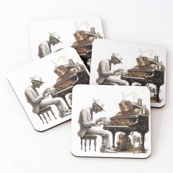 Item preview, Steam Powered Jazz Cafe Band Piano designed and sold by SteamJazzCafe.